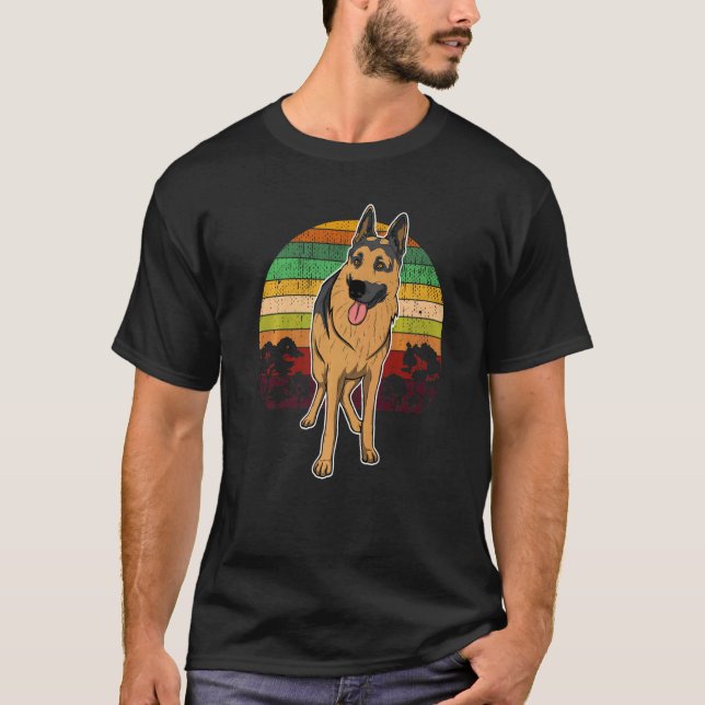 Camiseta German Shepherd Dog Gsd Sunset  8 (Frente)