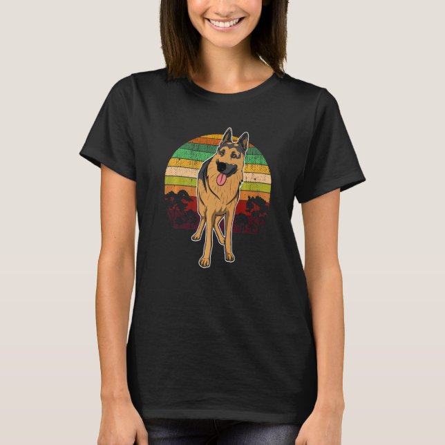 Camiseta German Shepherd Dog Gsd Sunset  8 (Frente)