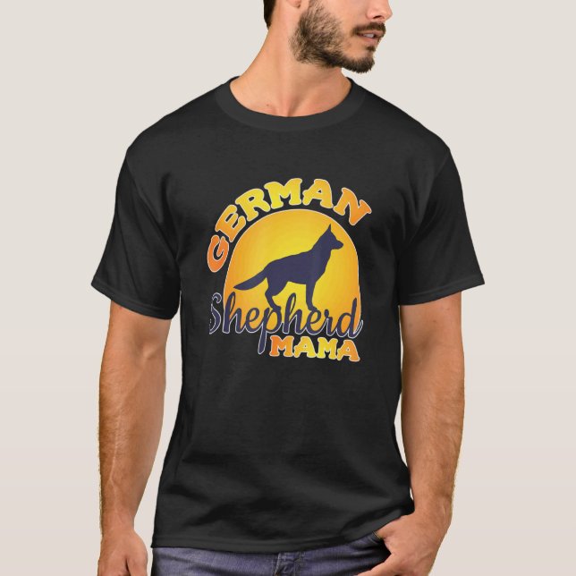 Camiseta German Shepherd Dog Mama Pet Shephard Dog Mom (Frente)