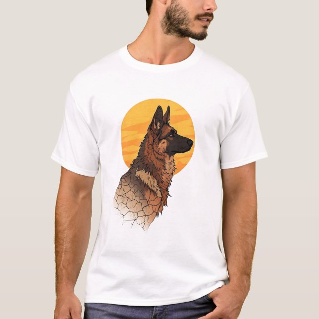 Camiseta German Shepherd Dog Portrait (Frente)