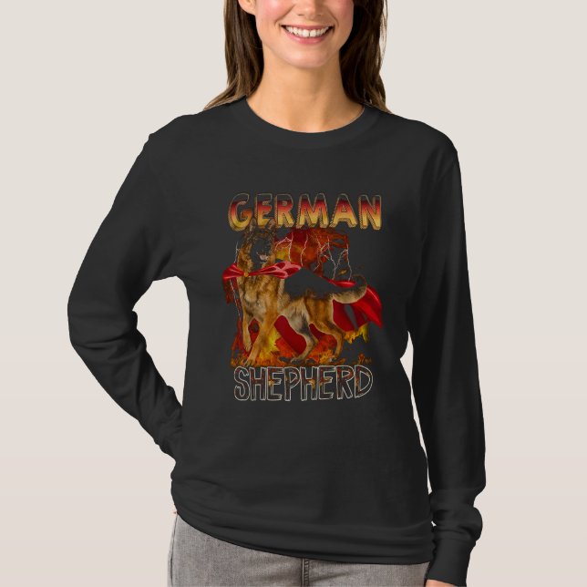 Camiseta German Shepherd Dog Shirt German Shepherd Vintage  (Frente)