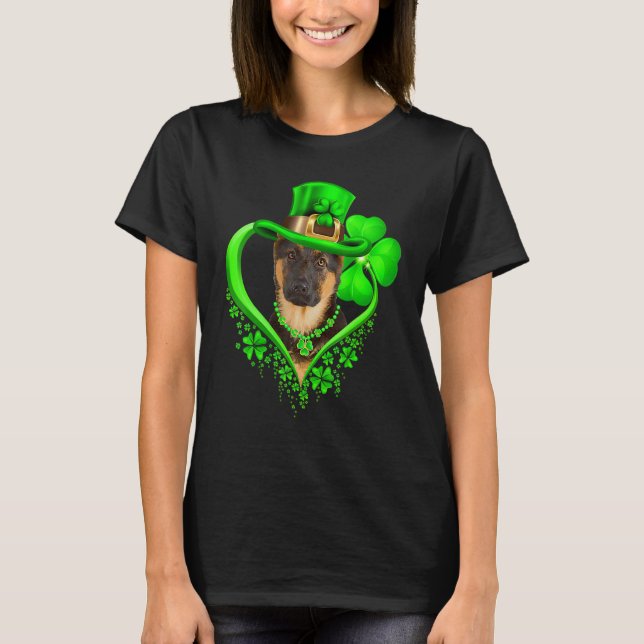 Camiseta German Shepherd Dog St Patricks Day Lover Irish Sh (Frente)