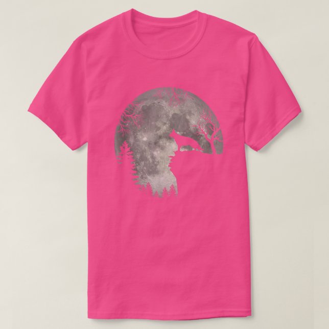 Camiseta German shepherd E Lua 2983 (Frente do Design)