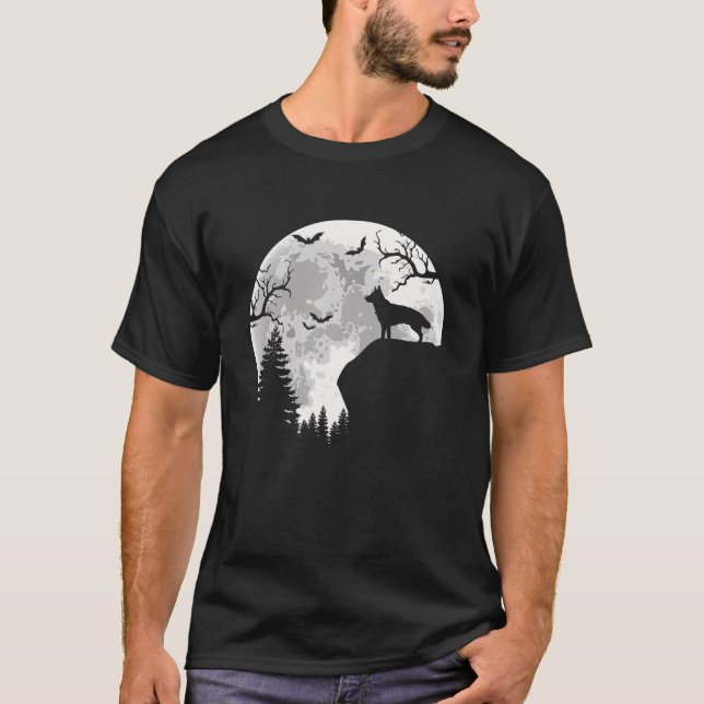 Camiseta german shepherd E Tampa Da Lua (Frente)