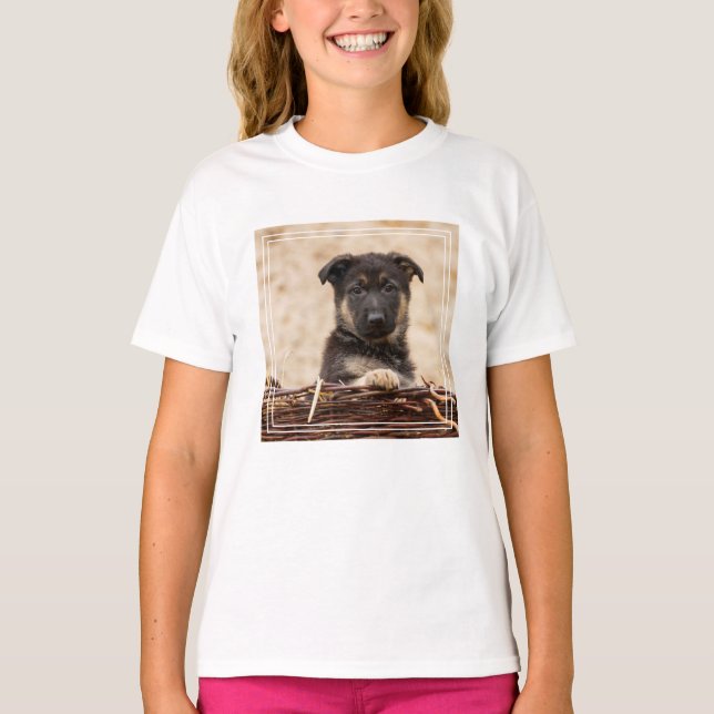 Camiseta German shepherd Em Cesta (Frente)