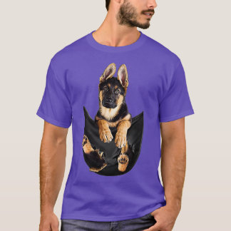 Camiseta German shepherd Em Pocket Engraçado Dons De Sobrem