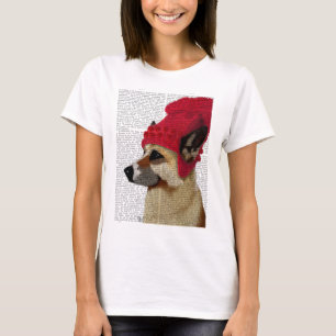 Camiseta German shepherd em Red Wooly Hat