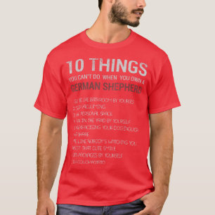 Camiseta German shepherd Engraçado Cita 10 German shepherd