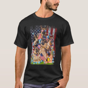 Camiseta German shepherd Esquadrão Cortês Bandeira American
