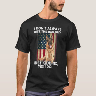 Camiseta German shepherd Eu Nem Sempre Mordo A Cara Ruim