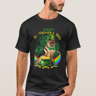 Camiseta German shepherd Feliz Leprechaun S