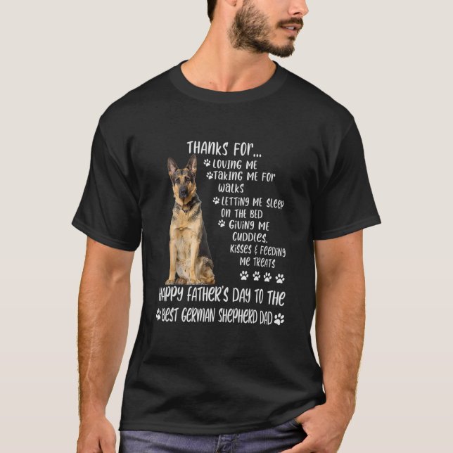 Camiseta German shepherd Feliz, Pai 2021 Cachorro Lo (Frente)