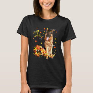 Camiseta German shepherd Folha De Folha Alô Outono Para Cão
