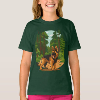 Camiseta German Shepherd Forest Adventure Dog