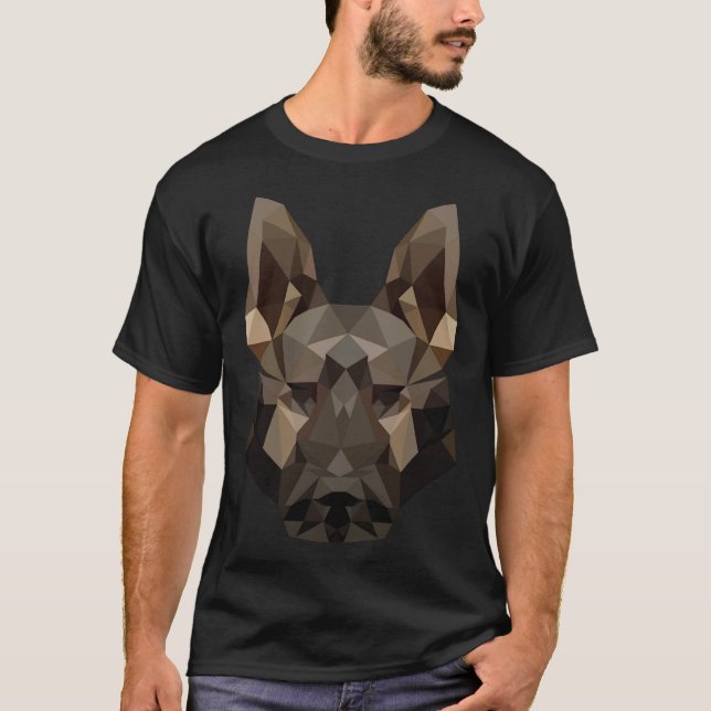 Camiseta German shepherd geométrico (Frente)