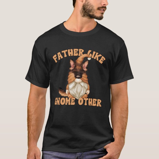 Camiseta German Shepherd Grandpa Graphic For Dog Dad  Gnome (Frente)