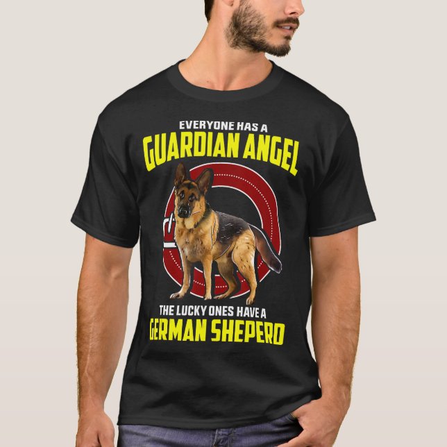 Camiseta German shepherd Gsd Guardian Angel (Frente)