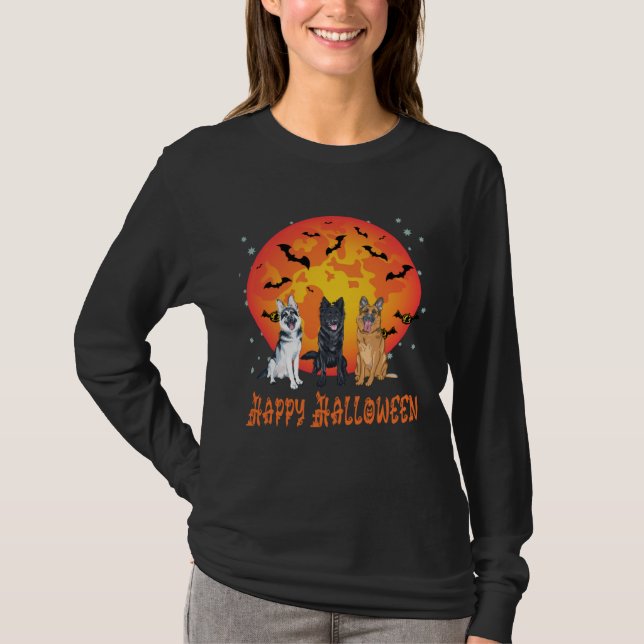 Camiseta German Shepherd Halloween costume for Men Women Ki (Frente)