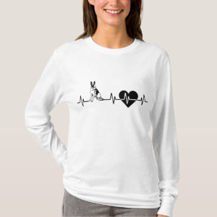 Camiseta German shepherd Heartbeat I Love My German Shepher