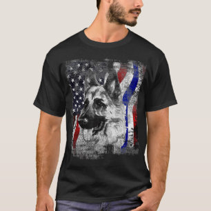 Camiseta german shepherd k9 - Cão da Polícia de Bandeira 