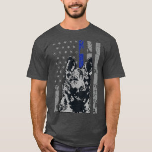 Camiseta German shepherd K9 - Cão Policial Thin Blue Line