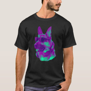 Camiseta German shepherd legal Dj Com Fones de ouvido Óculo