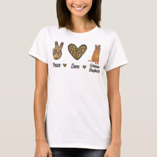 Camiseta German shepherd Leopardo Lover Pet Cachorro P