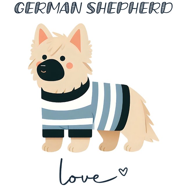 Camiseta German shepherd Love (Criador carregado)