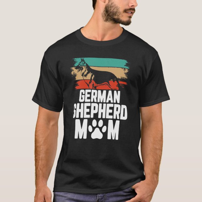 Camiseta German shepherd Mãe Cachorro Cachorro Cachorro Cac (Frente)