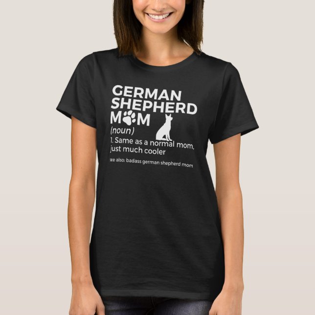 Camiseta German shepherd Mãe Definição 1 (Frente)