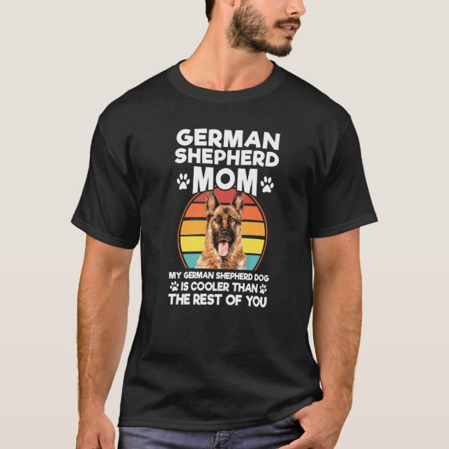 Camiseta German shepherd Mãe German shepherd Cachorro Cacho (Frente)