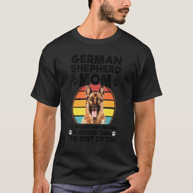 Camiseta German shepherd Mãe Meu Cachorro German shepherd (Frente)