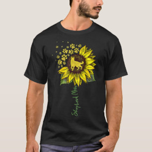 Camiseta German shepherd Mãe Pastor De Girassol Dói Cachorr