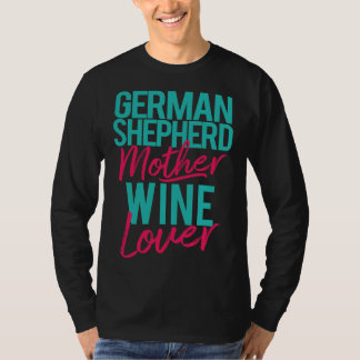 Camiseta German shepherd Mãe Vinho