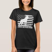 German shepherd Mama USA Flag, Patriótico Cachorro