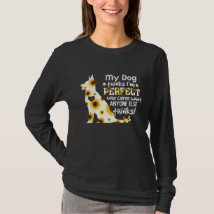 Camiseta German shepherd Meu Cachorro pensa que eu sou uma
