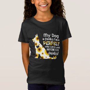 Camiseta German shepherd Meu Cachorro pensa que eu sou uma
