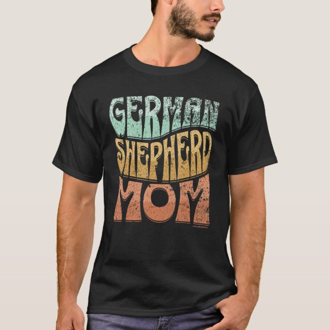 Camiseta German Shepherd Mom Vintage Dog Mom (Frente)