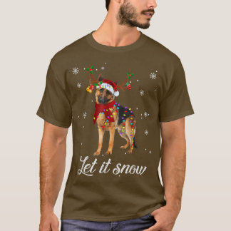 Camiseta German shepherd Natal Deixe nevar
