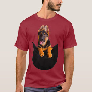 Camiseta german shepherd Nos Sopros De Cachorro Com Pocket