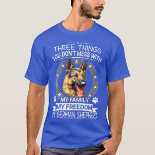 Camiseta german shepherd Novelty Cachorro Três coisas Voc
