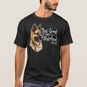 Camiseta German shepherd O Senhor É Meu Pastor Salmo 23 B