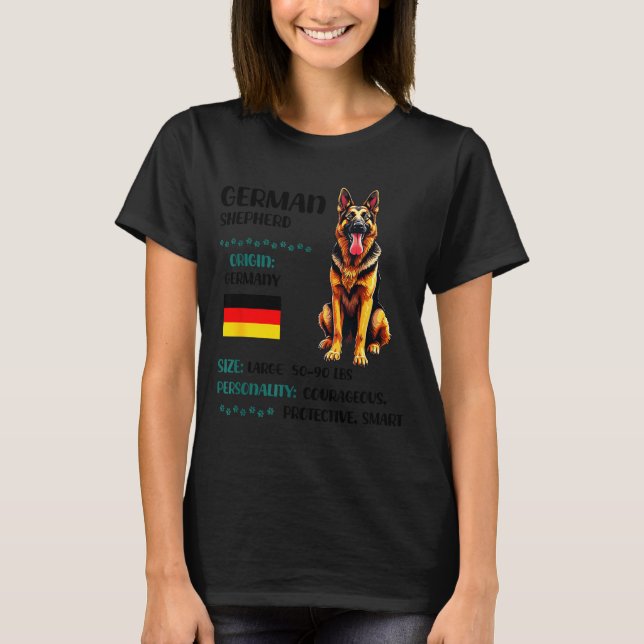 Camiseta German Shepherd Origin Funny German Shepherd Lover (Frente)