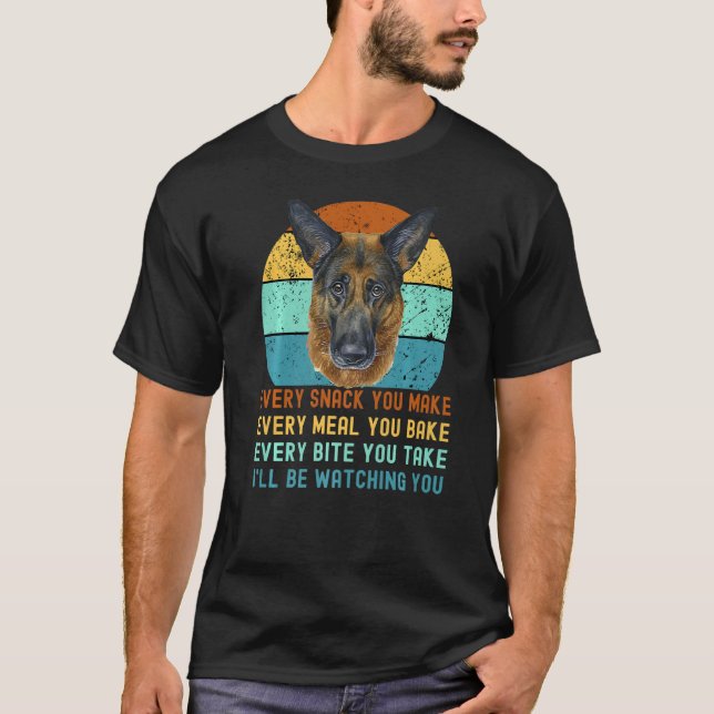 Camiseta German shepherd Ou Cachorro Alsaciano Mama Ou Cach (Frente)