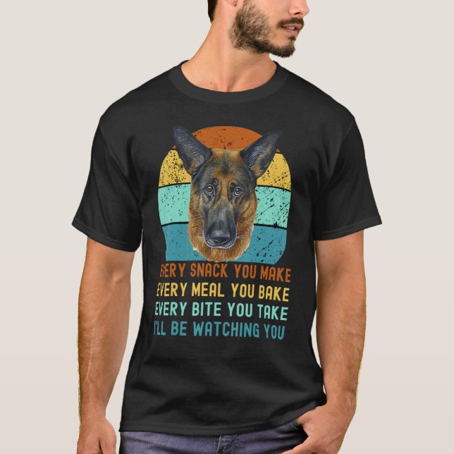 Camiseta German shepherd Ou Cachorro Alsaciano Mama Ou Cach (Frente)