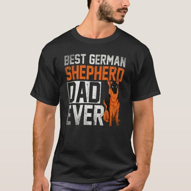 Camiseta German shepherd Pai Cachorro (Frente)