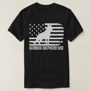 Camiseta German shepherd Pai EUA Bandeira, Pai do Cão Patri