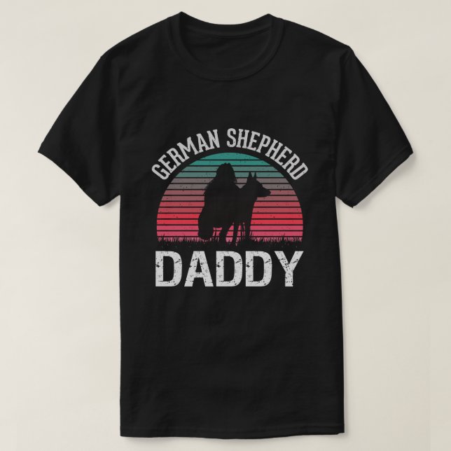 Camiseta German shepherd PAI Vintage Dog (Frente do Design)