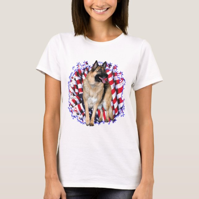 Camiseta German shepherd Patriot (Frente)