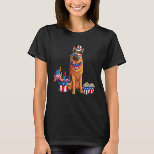 Camiseta German shepherd Patriótico - Homem de Bandeira Ame